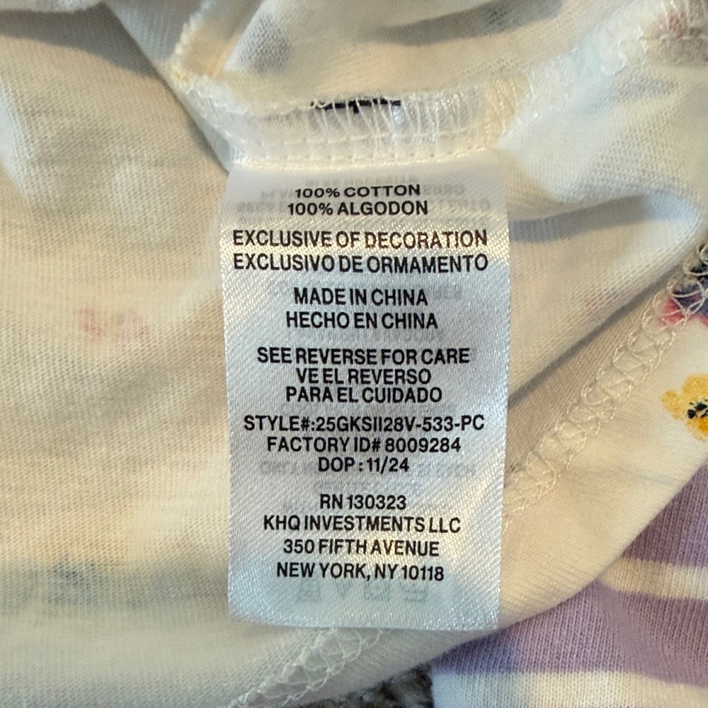 GAP Girls White Floral Dress & Lavender Striped Dress - Picture 3 of 4